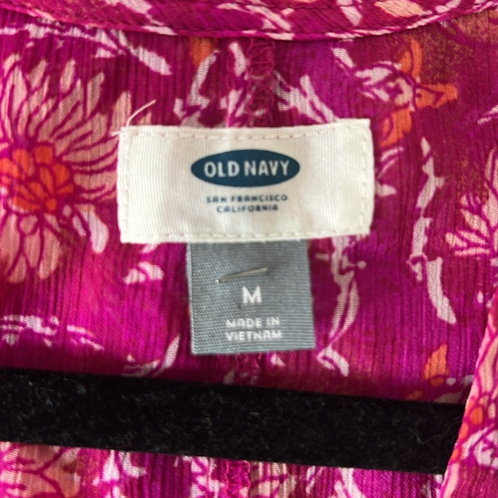 OLD NAVY Crinkle Chiffon Kimono Cover-Up Size M - Picture 4 of 4